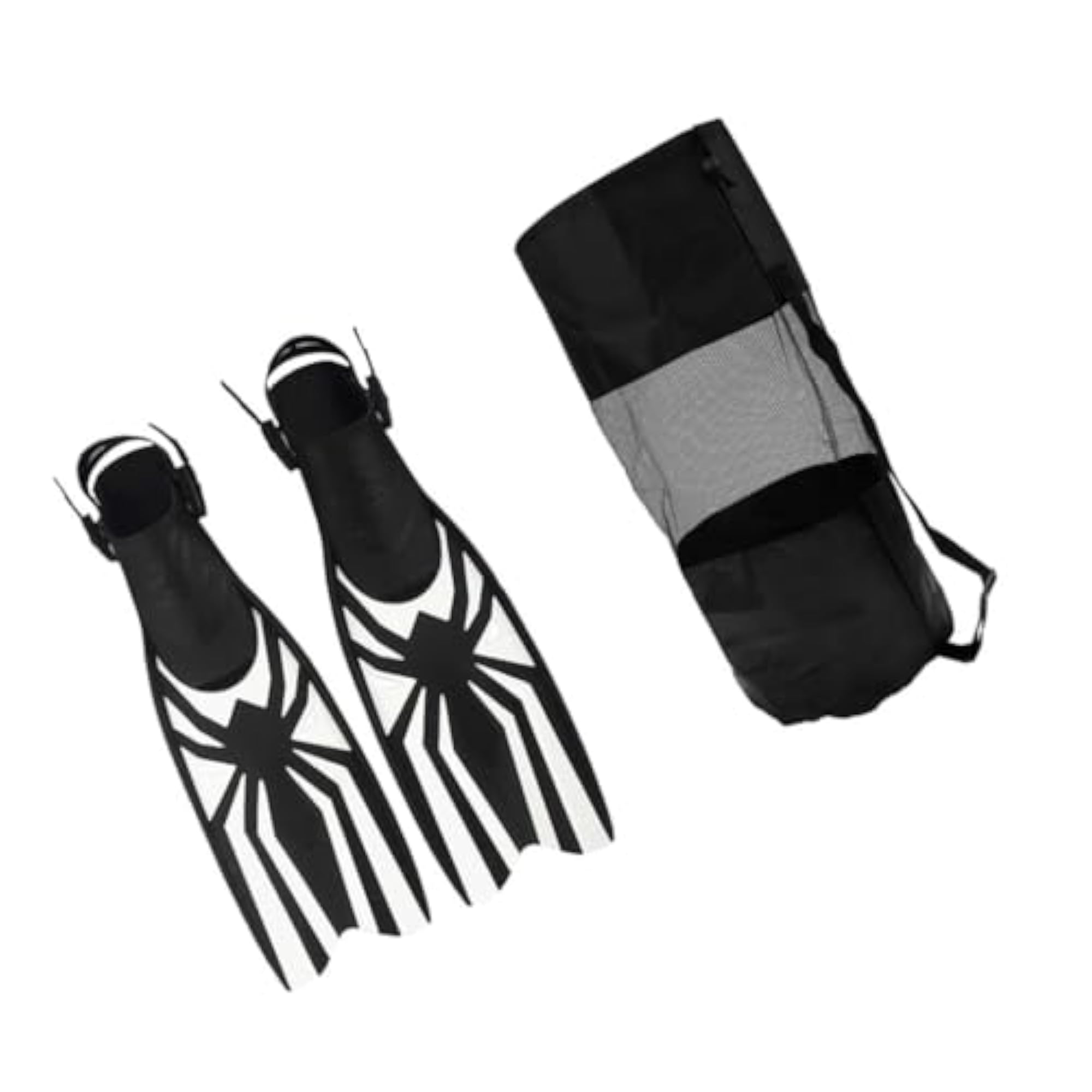 Pink Open-Heel Scuba Dive Flippers with Mesh Bag Gear Pack M